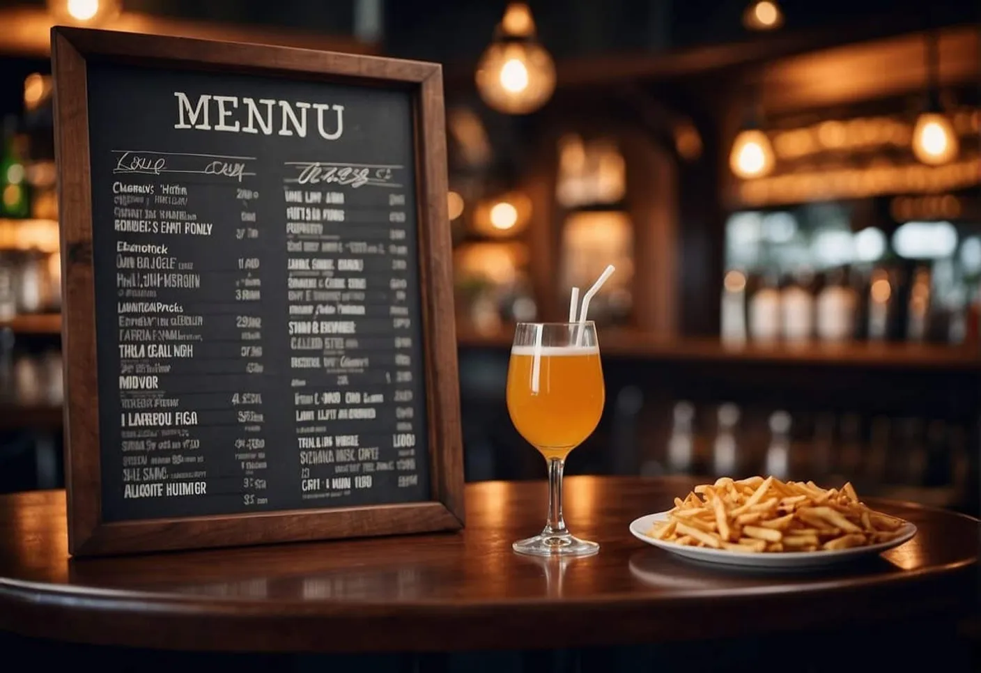 ¿Cómo hacer una lista de precios para un bar?
