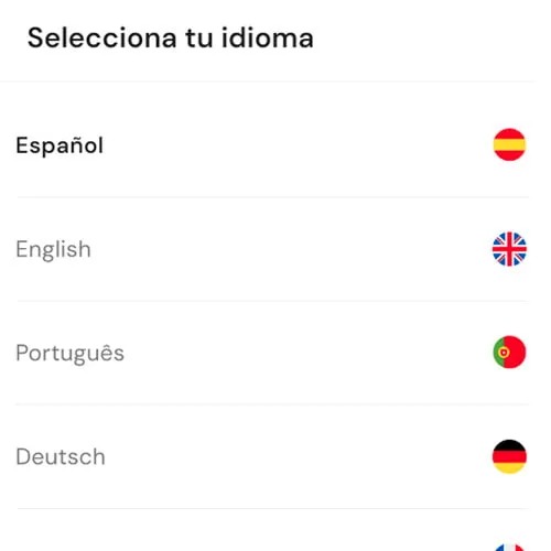 Digital menu in English, French and Italian