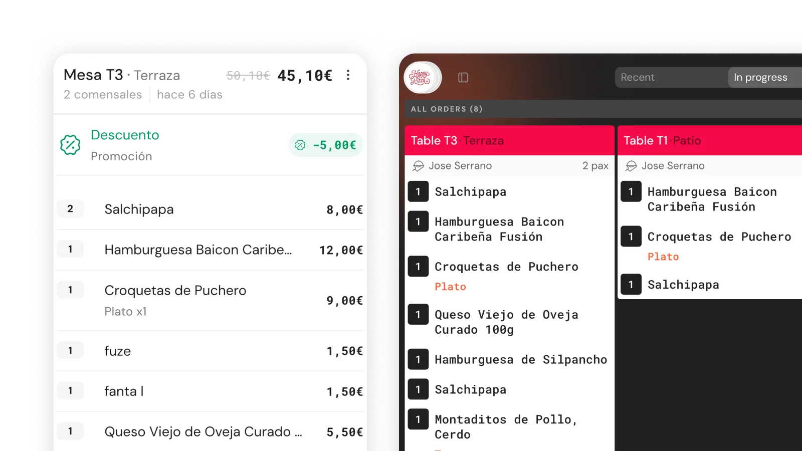 Synchronisation instantanée avec la cuisine