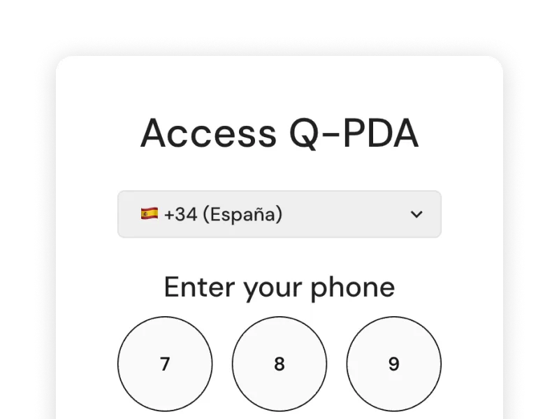 Login with personal phone number and PIN per waiter