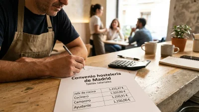 Convenio hostelería Madrid 2026: salarios y jornada
