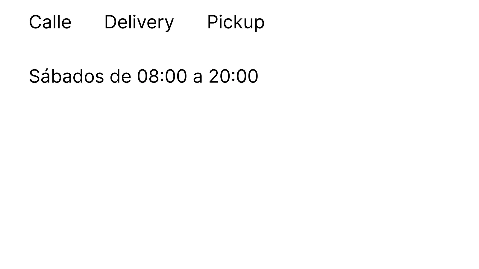 Landing basique avec les informations du restaurant