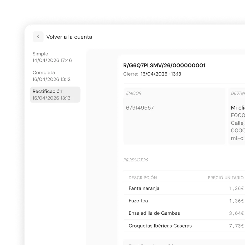 Émission de tickets et factures