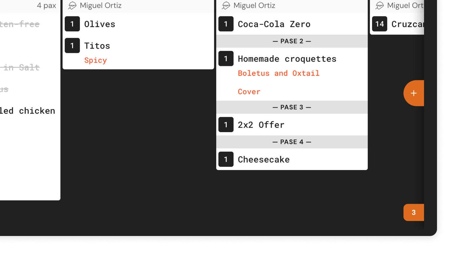 Avvisi di saturazione visuale nel KDS