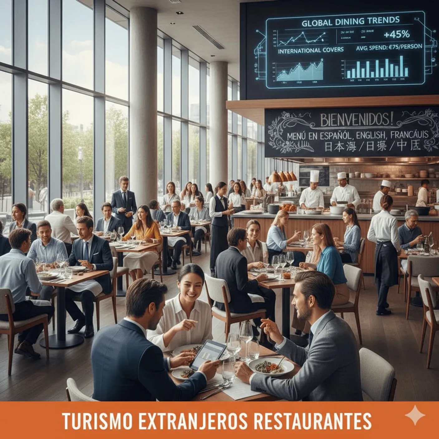 Mapa del turismo extranjero en restaurantes España 2025