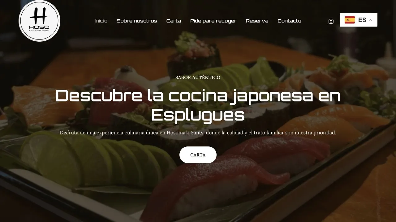Ejemplo real de diseño web: Japonés y sushi