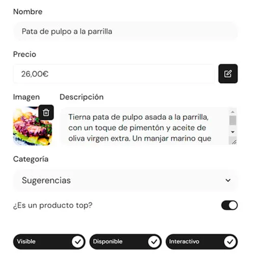 Sync between POS and digital menu