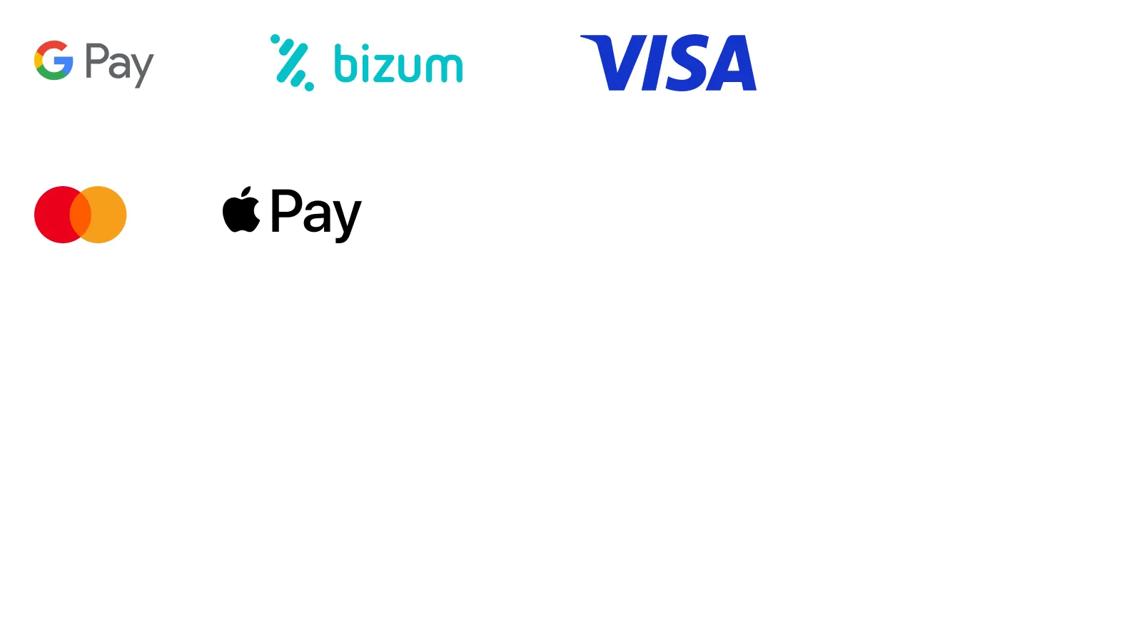 Payment methods available on the phone