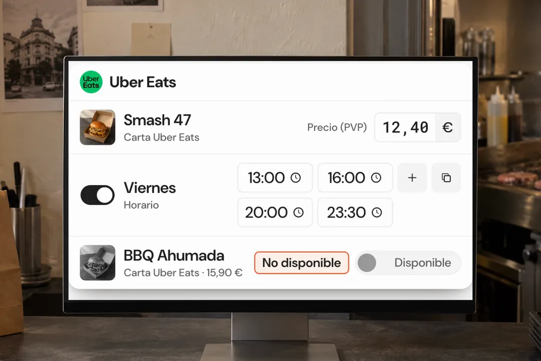 Demostración ilustrativa de precios y horarios