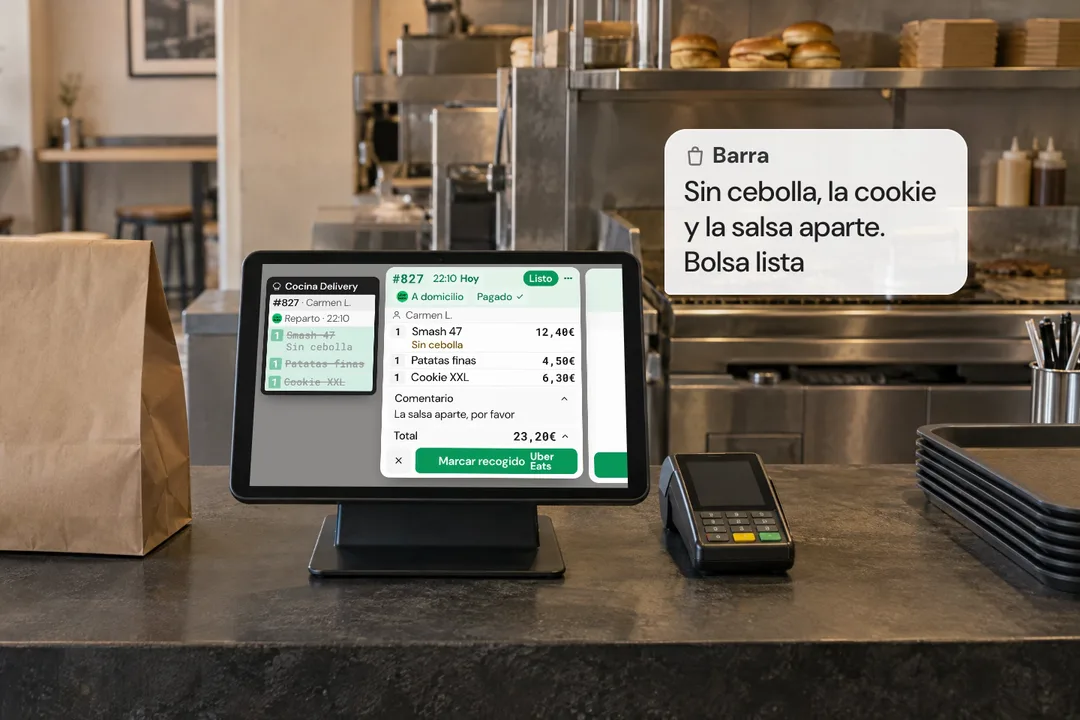 Preparación y salida de pedidos en el restaurante