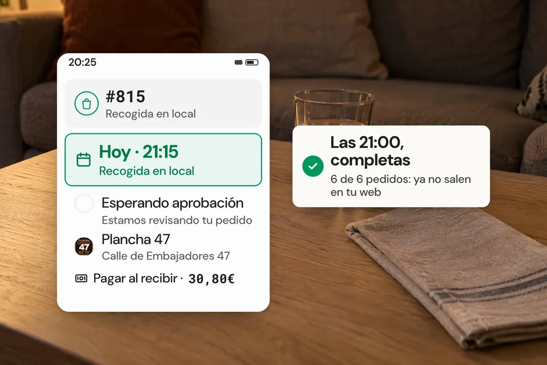 Checkout con horario y modalidades de compra