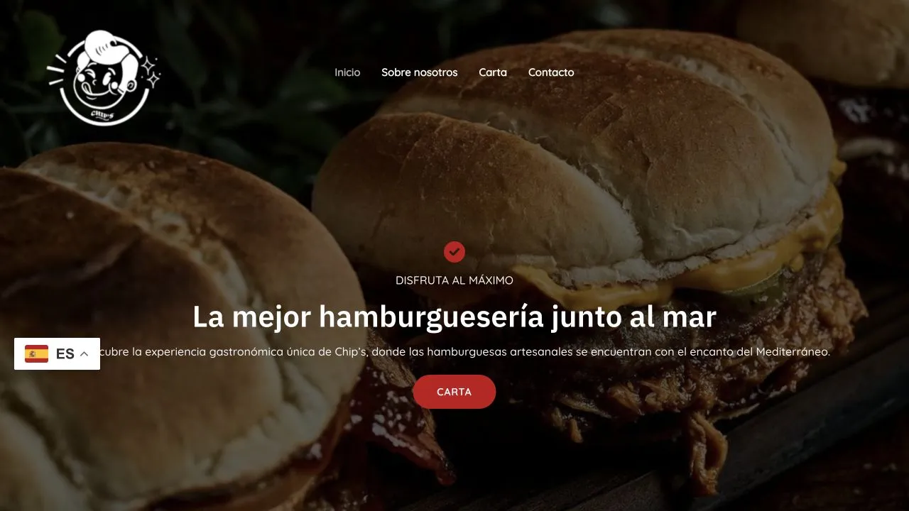 Ejemplo real de diseño web: Hamburguesería