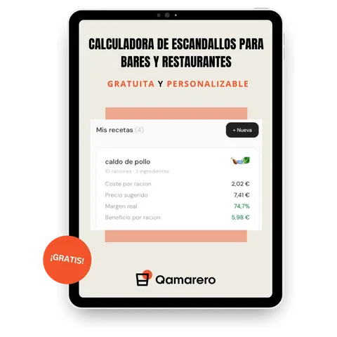 Calculadora de escandallo para restaurantes