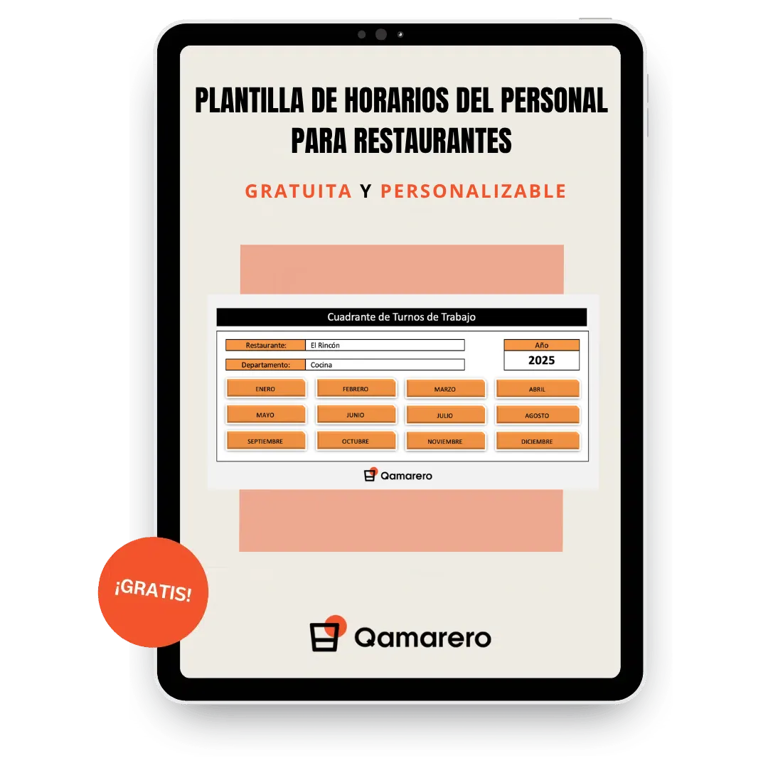 Plantilla de control horario para restaurantes
