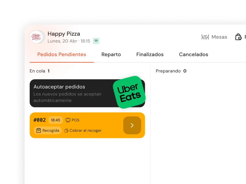 Canali centralizzati nel POS Qamarero