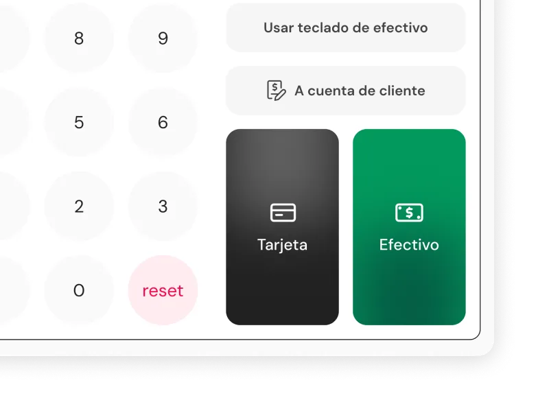 Schermata incasso del POS Qamarero
