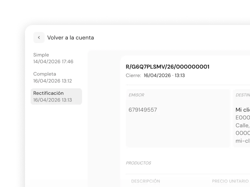 Fatturazione del POS Qamarero