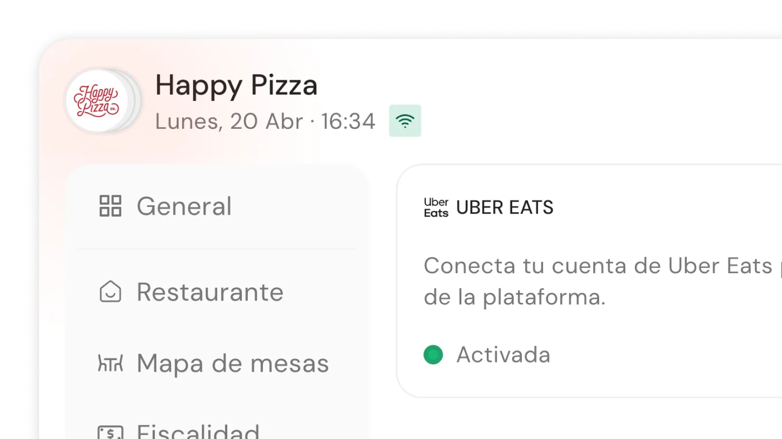 Managing the Uber Eats menu from Qamarero