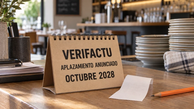 Hacienda anuncia Verifactu para octubre de 2028: qué cambia en hostelería